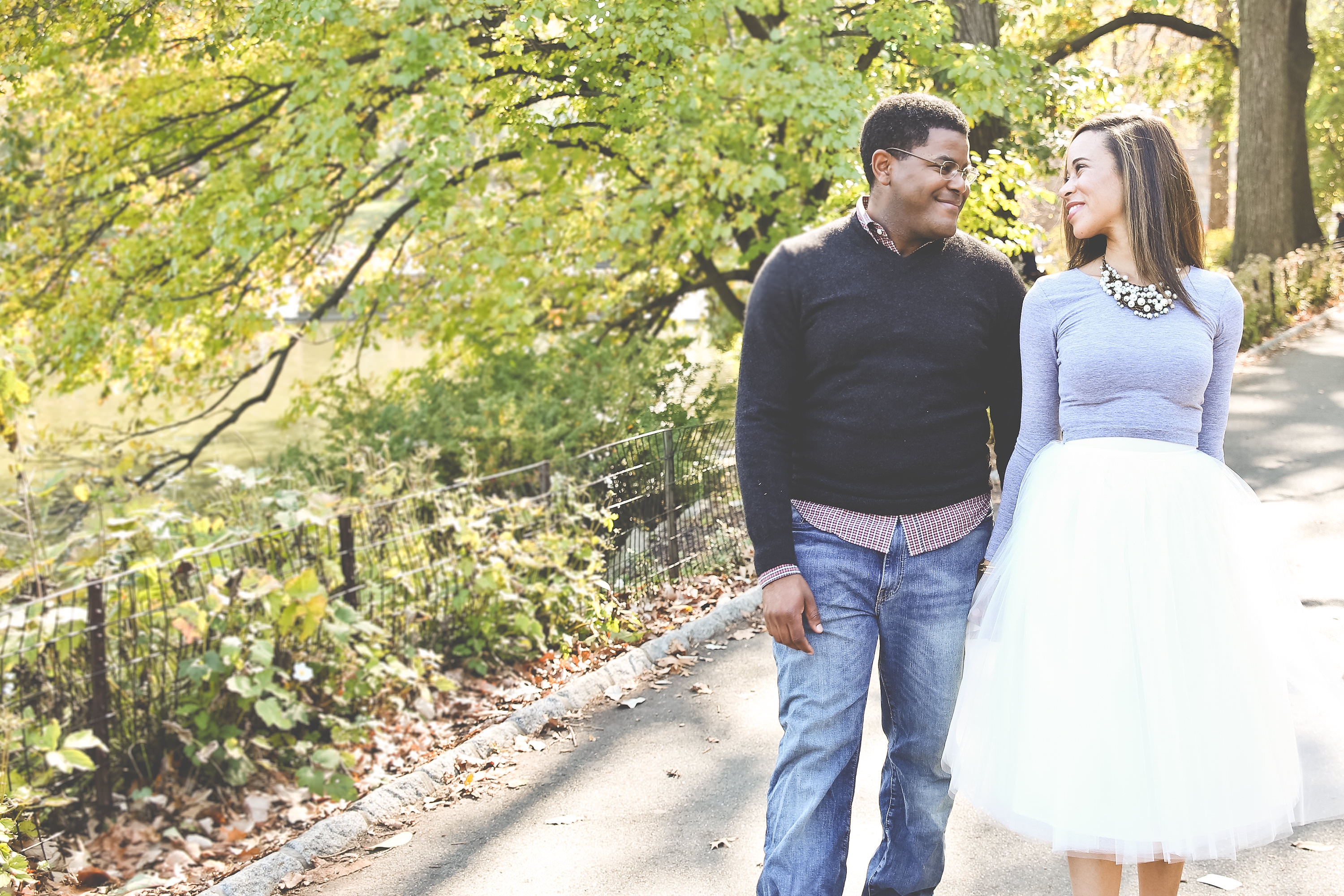 Couple in Central Park. Howerton+Wooten Events.