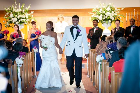 Bride and Groom Alfred Street Baptist Church. Howerton+Wooten Events.