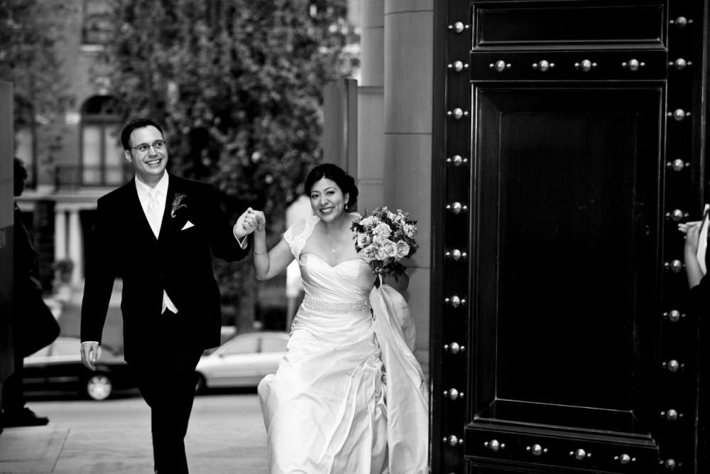 Bride and Groom Enters Their Washington DC Reception. Howerton+Wooten Events.