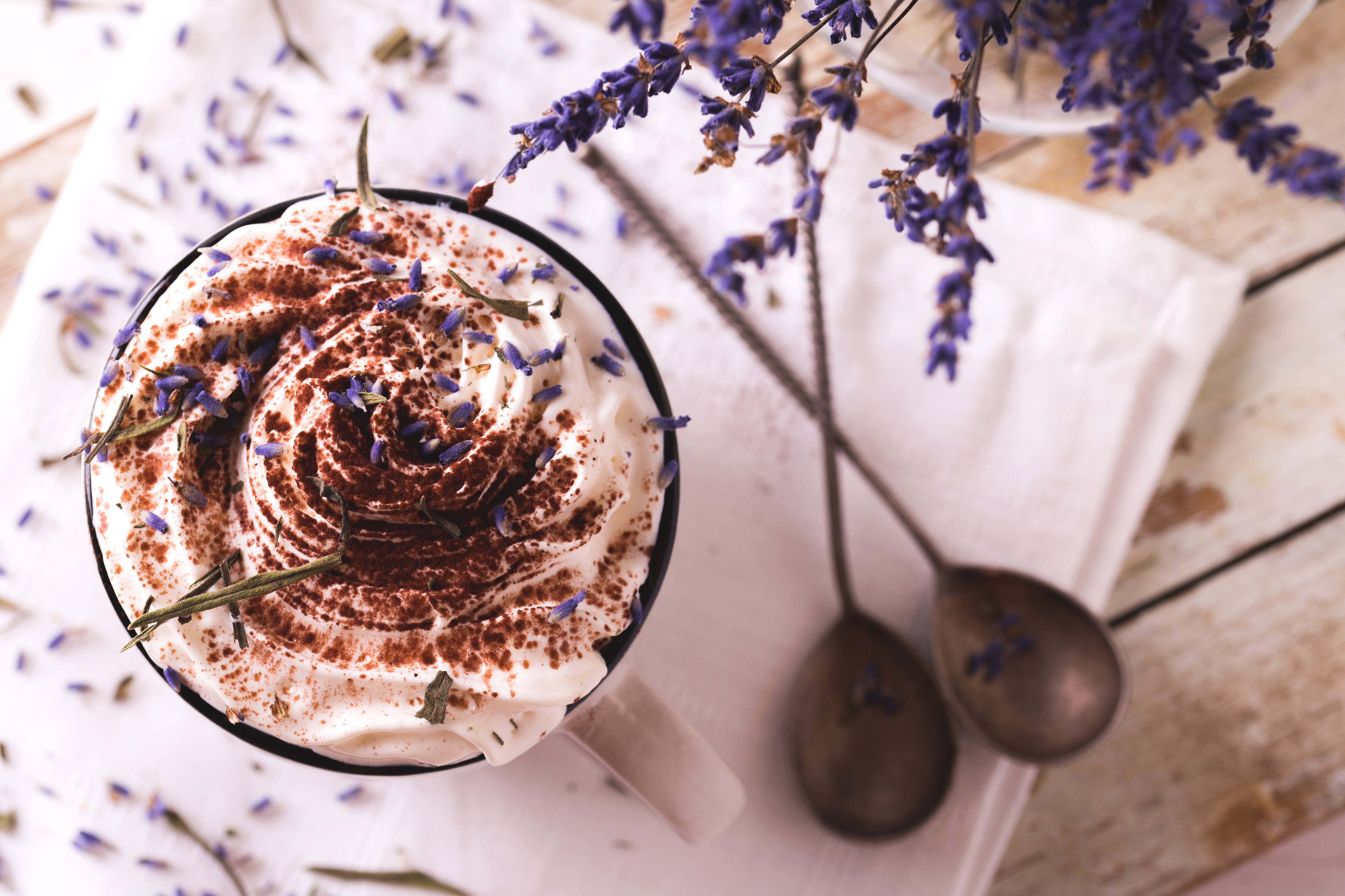Lavender Hot Chocolate Cocoa. Howerton+Wooten Events.