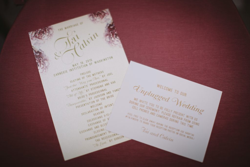 Watercolor Wedding Program. Howerton+Wooten Events.